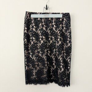 Lace midi skirt